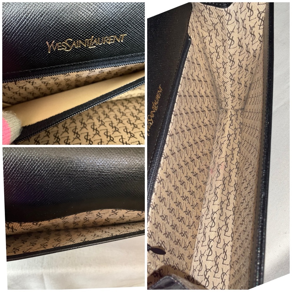 Yves Saint Laurent Vintage Black Leather Clutch - Picture 8 of 11
